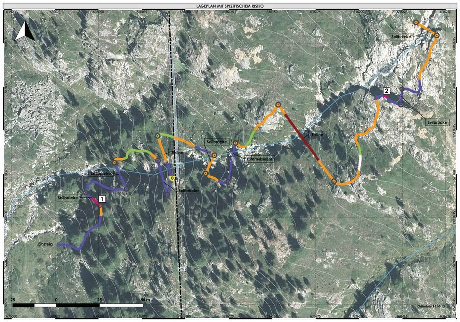 Alpin Geologie: Construction of via ferrata