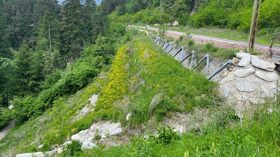 Alpin Geologie: Maßnahmen höchster Dringlichkeit an der Bahnstrecke Franzensfeste - Innichen zwischen km 36+300 und 36+760 in der Gemeinde Bruneck (BZ)