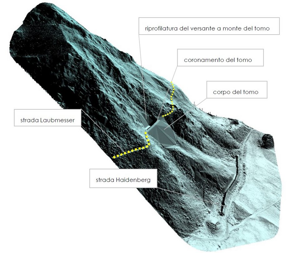 Alpin Geologie: Rock collapse in the hamlet of Santo Stefano at 'Haidenberg'