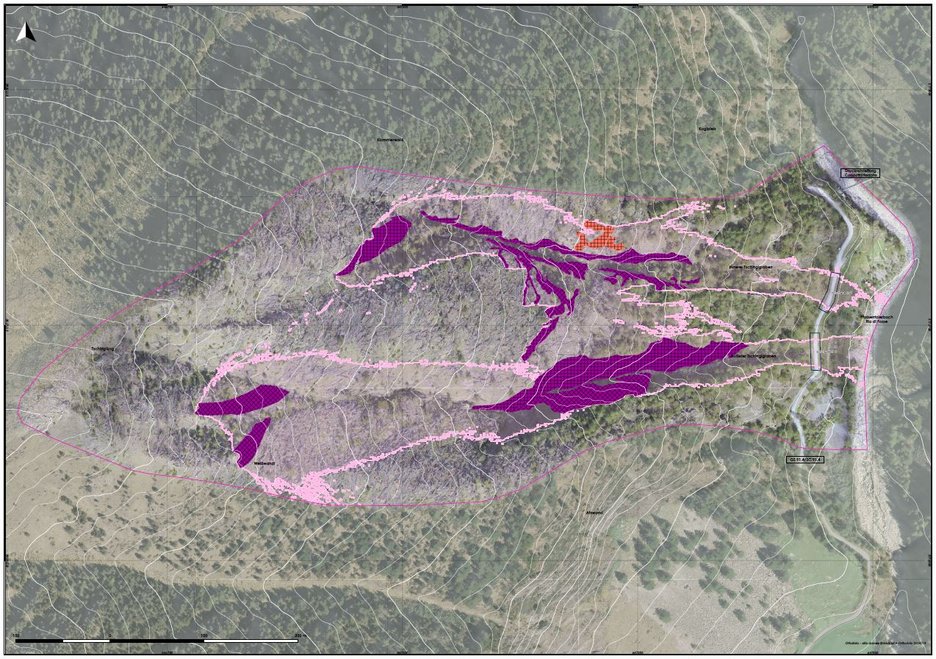 Alpin Geologie: Val di Fosse-S.C.91.4 "Tschingl Lahn"