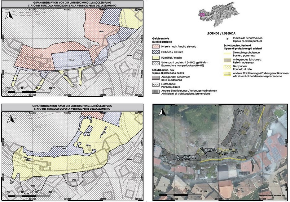 Alpin Geologie: Planning and construction management of the protective measures Schluderns-Kalvarienberg