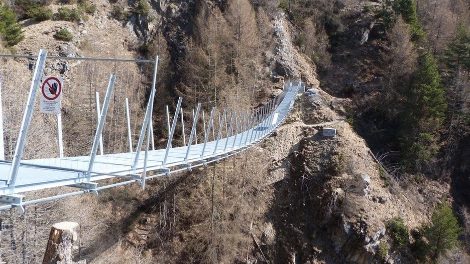Alpin Geologie: Bau einer Hängebrücke im Bereich Fallerbach-Patsch