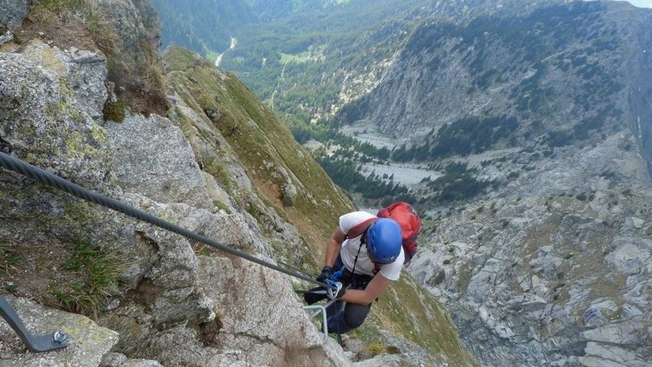 Alpin Geologie: Errichtung von Klettersteigen