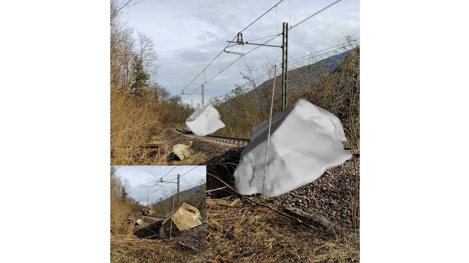 Alpin Geologie: Construction of rockfall defense structures along the Pustertal railway line